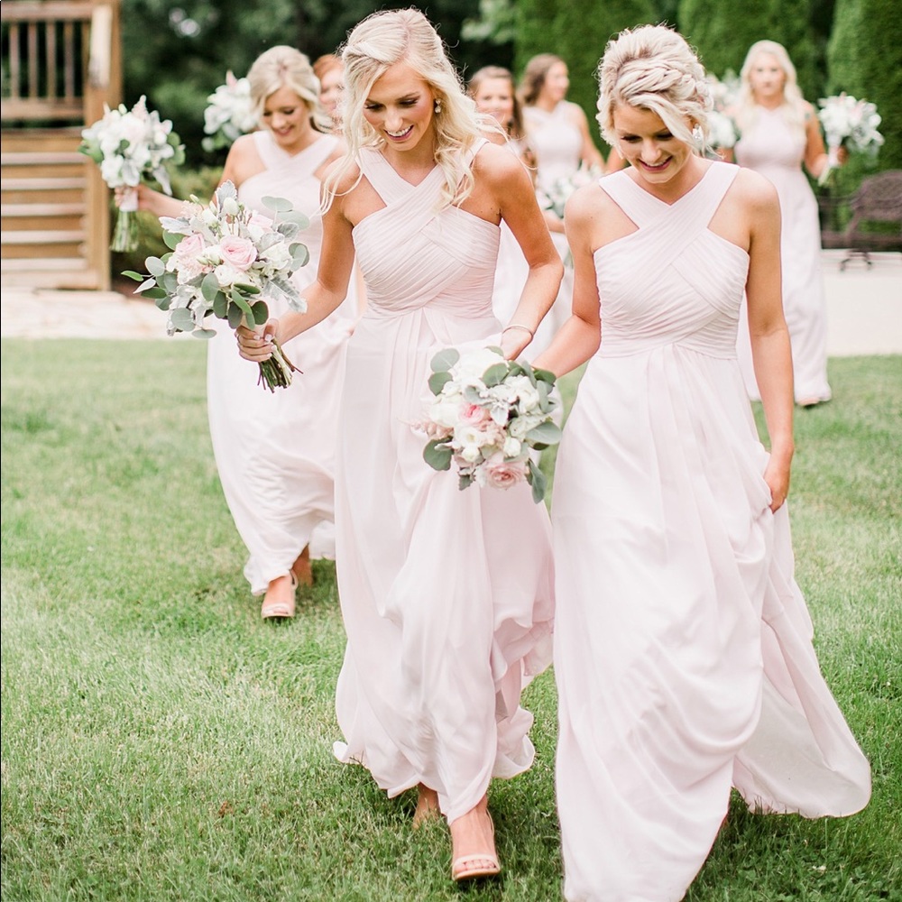 Azazie pink bridesmaid dress. Worn once!